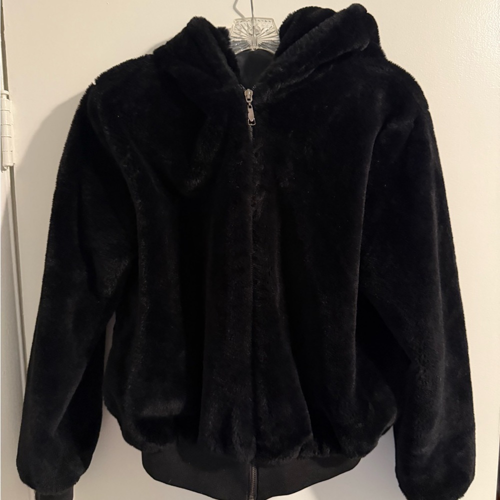 Black Faux Fur Jacket
